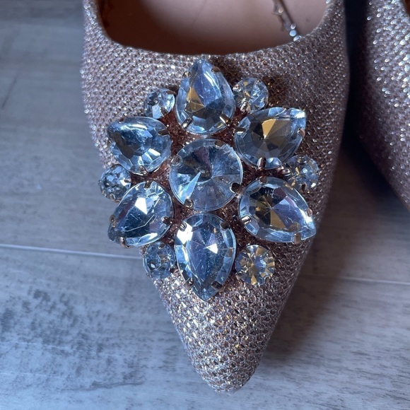 Headover Heals by Dune - Golden Sparkle High Heels - Wedding Shoes - Picture 4 of 10